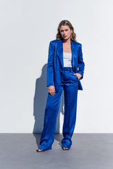 Pantalón de vestir azul índigo